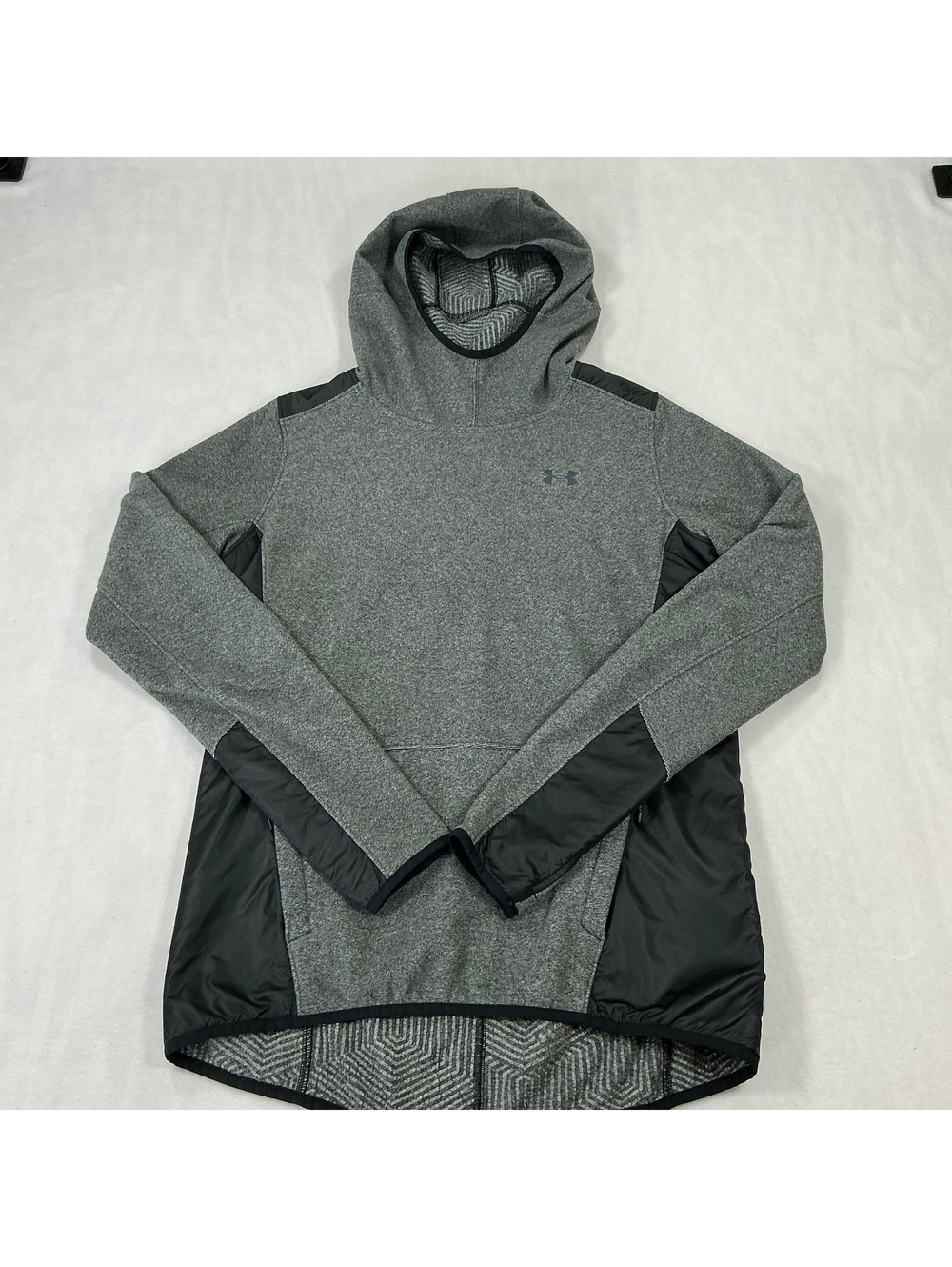 Under Armour ColdGear Hoodie Mens Medium Gray Loose Fit Pullover Sweatshirt